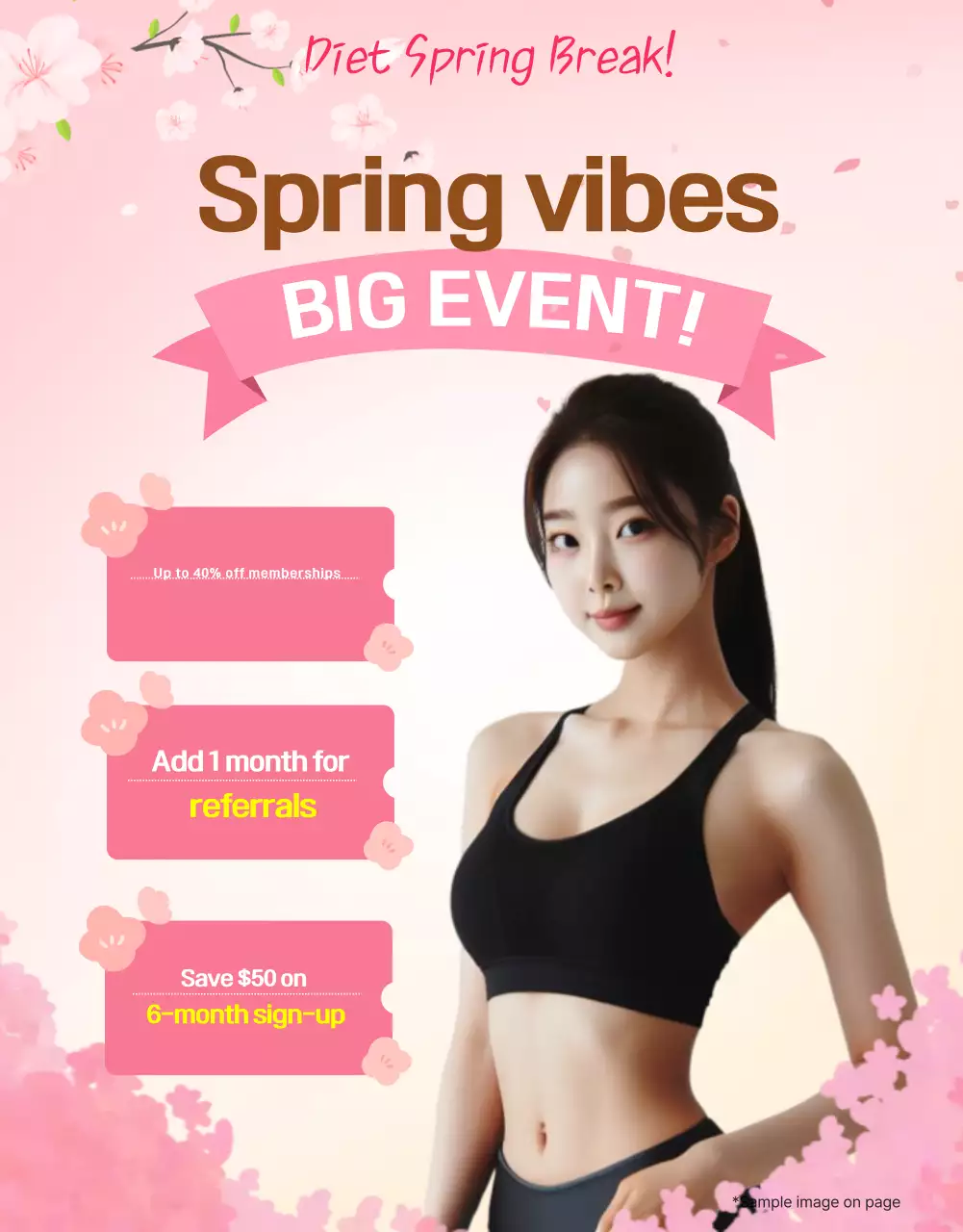 Iklan Kebugaran Modern Hitam