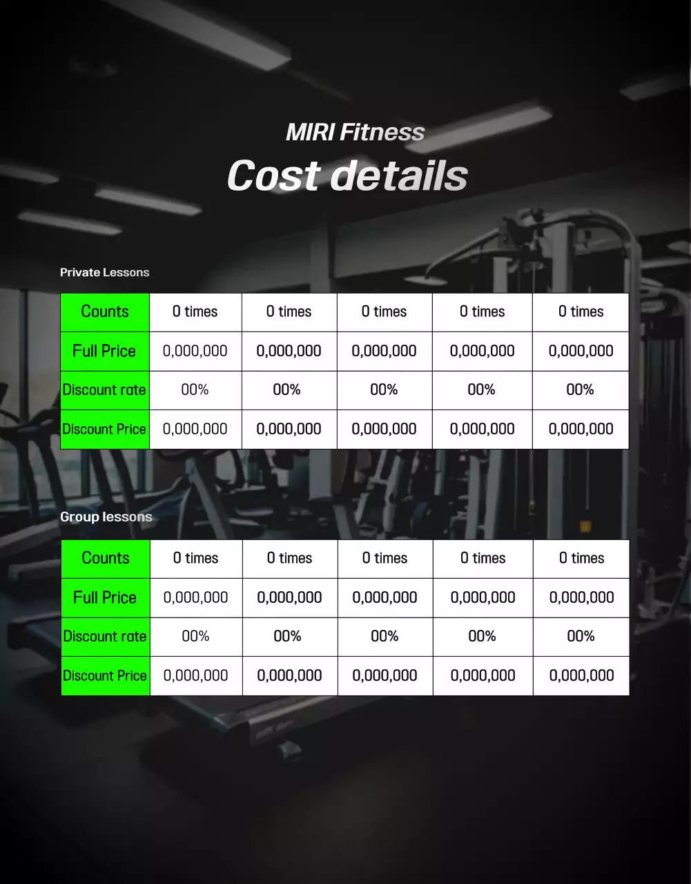 Iklan Kebugaran Modern Hitam