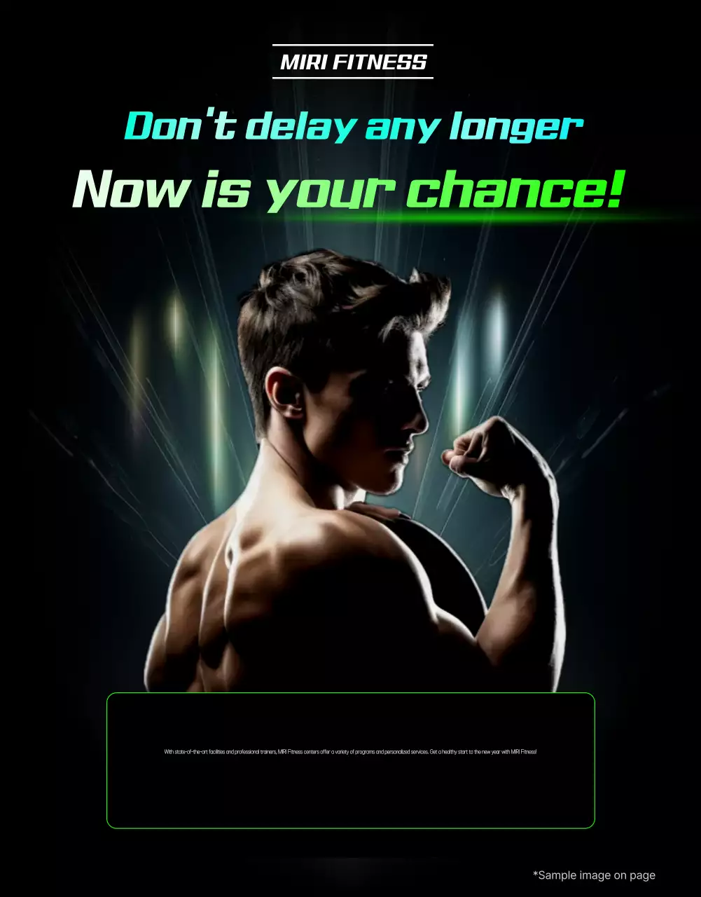 Quảng cáo Black Modern Fitness