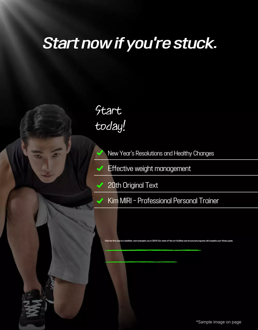 Iklan Kebugaran Modern Hitam