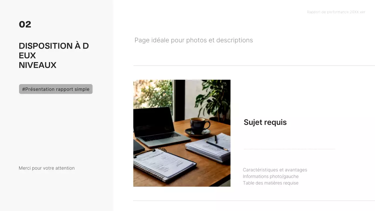 Rapports d'activité minimalistes blancs