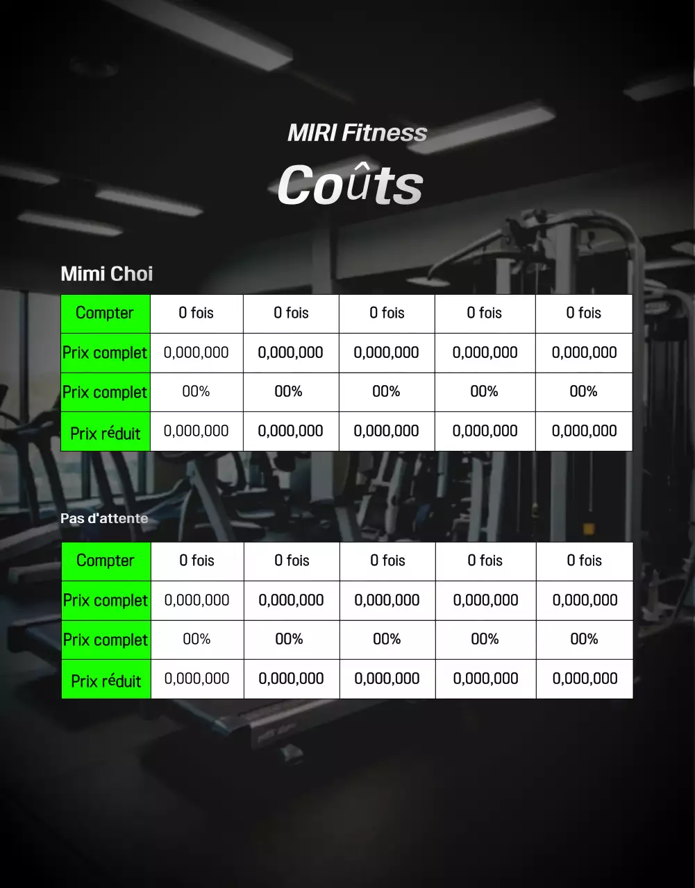 Publicité pour le fitness moderne noir