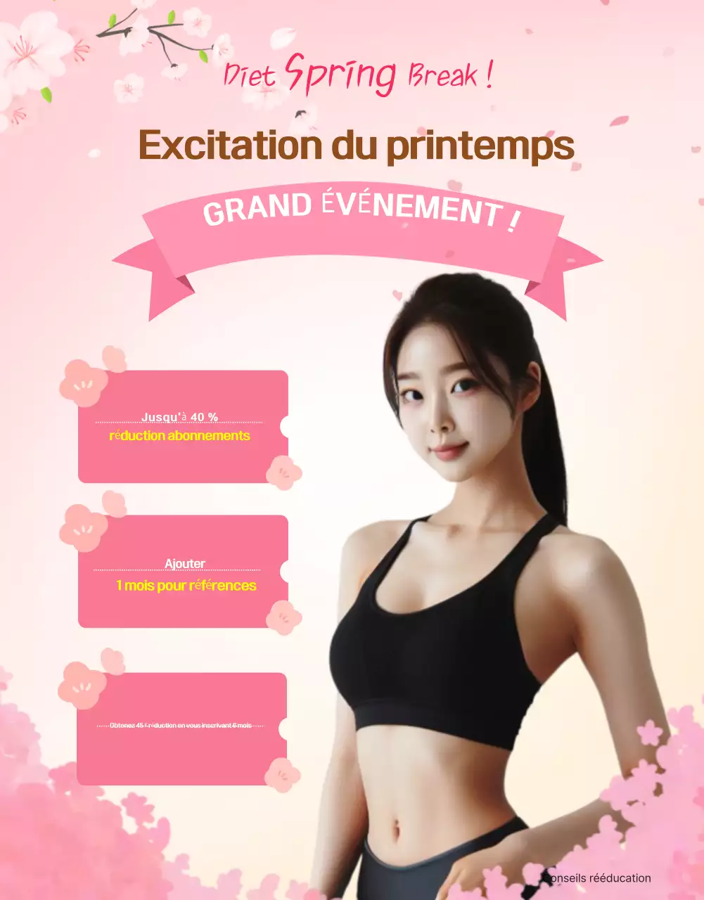 Publicité pour le fitness moderne noir