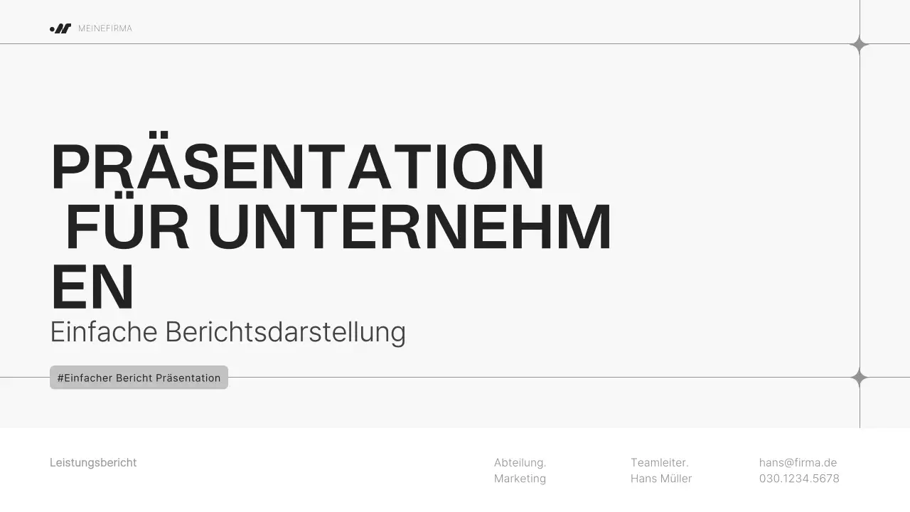 Weiße minimalistische Geschäftsberichte