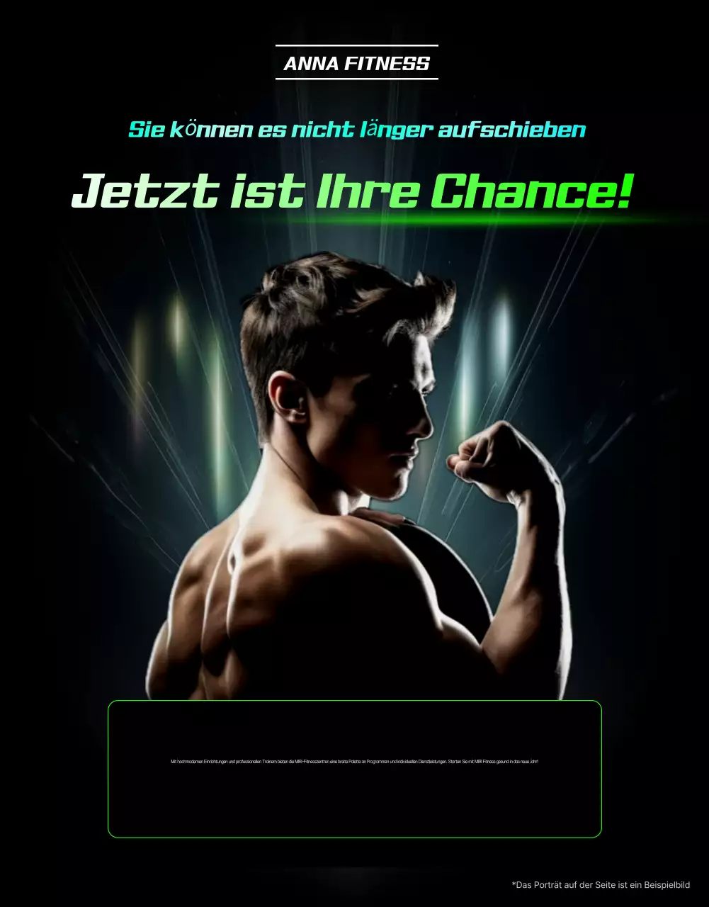 Black Modern Fitness Anzeige