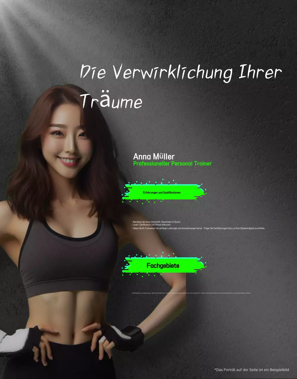 Black Modern Fitness Anzeige