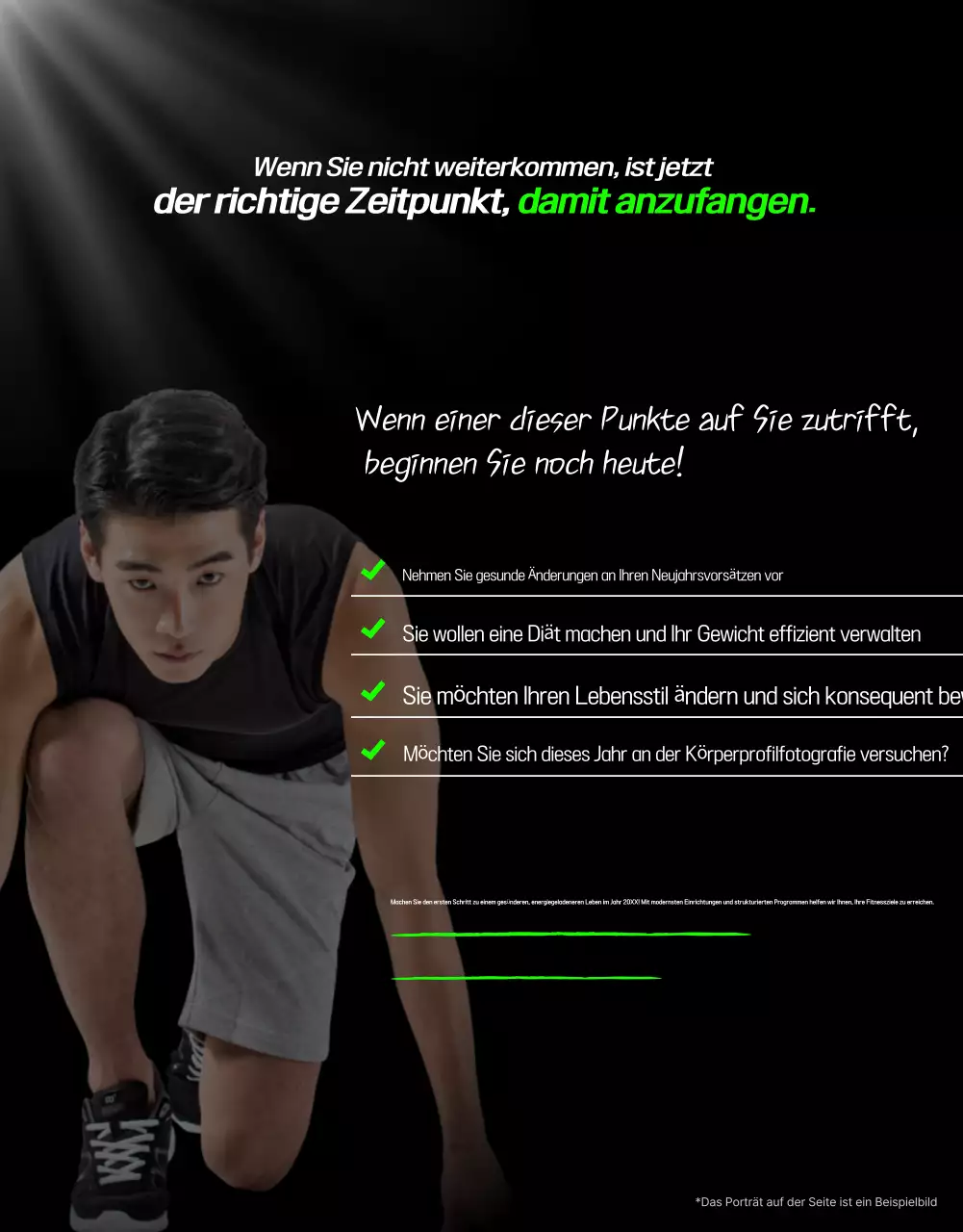 Black Modern Fitness Anzeige