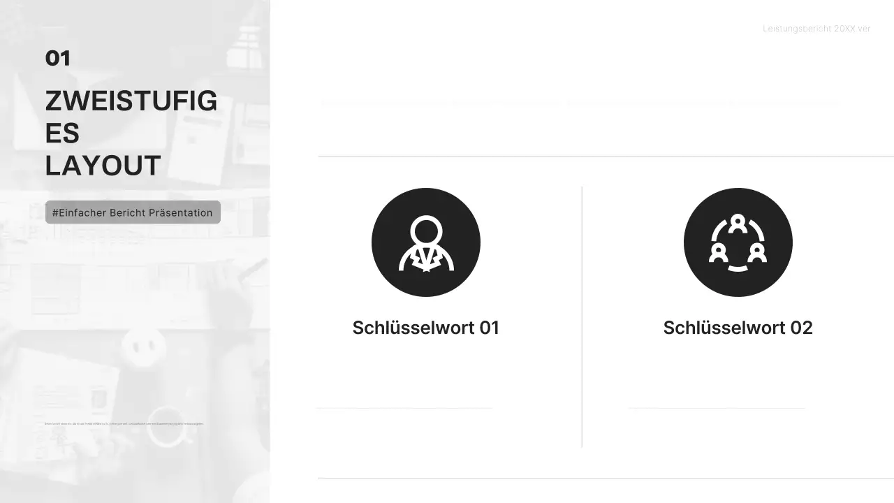 Weiße minimalistische Geschäftsberichte