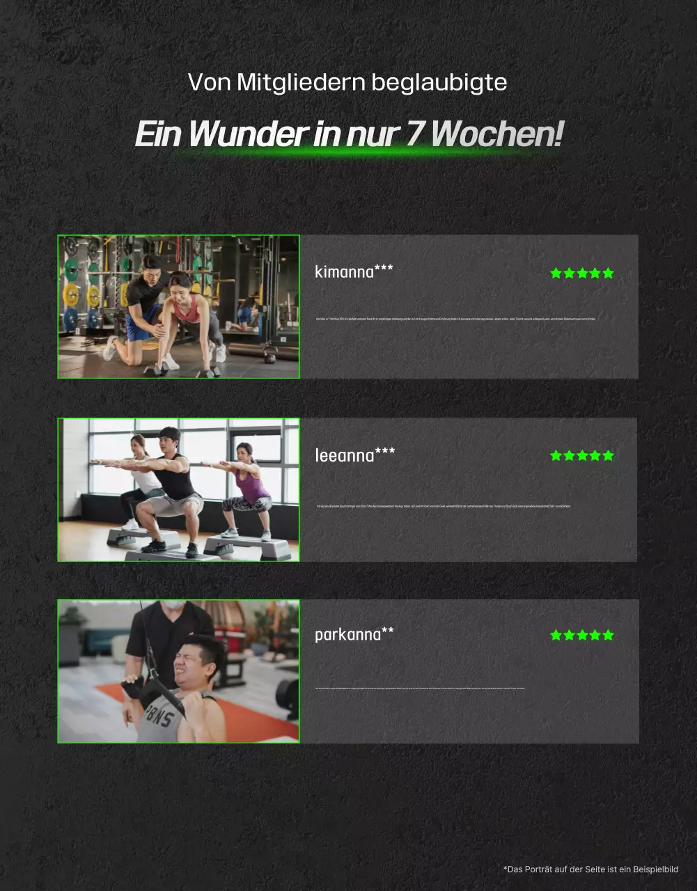 Black Modern Fitness Anzeige