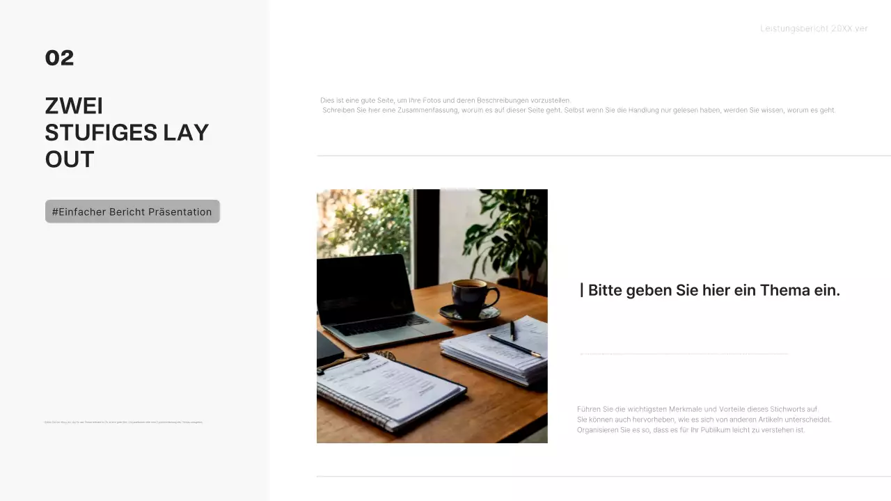 Weiße minimalistische Geschäftsberichte