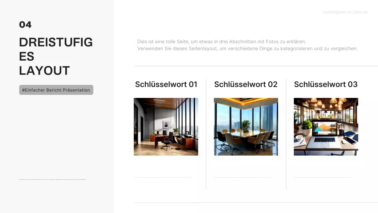 Weiße minimalistische Geschäftsberichte