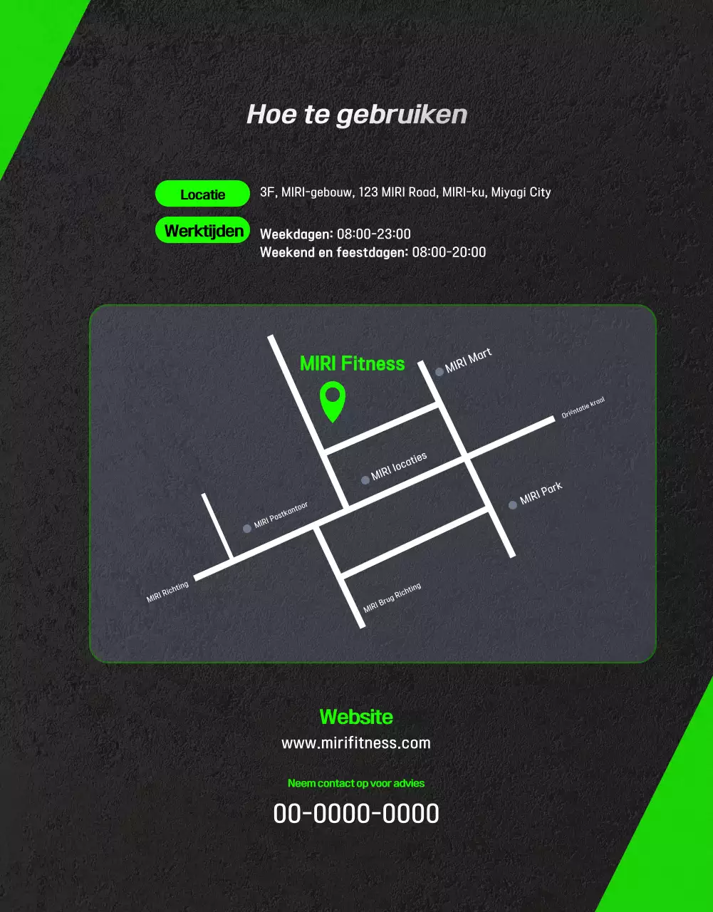 Zwarte moderne fitnessadvertentie