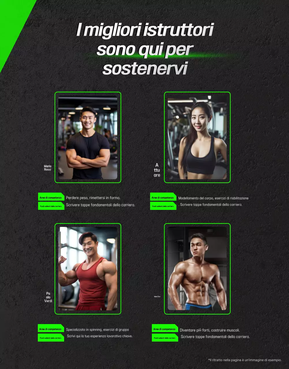 Annuncio di fitness moderno nero