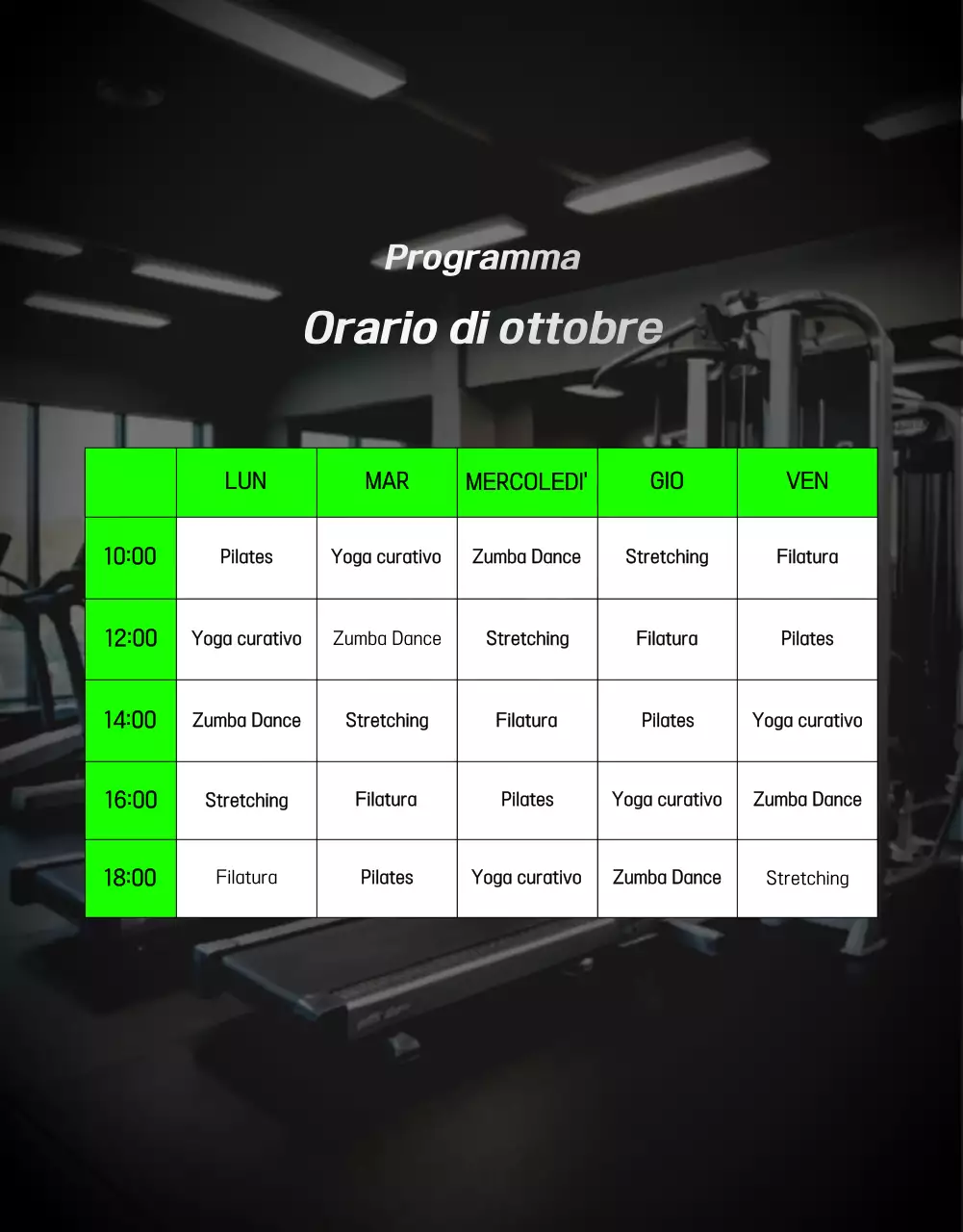 Annuncio di fitness moderno nero
