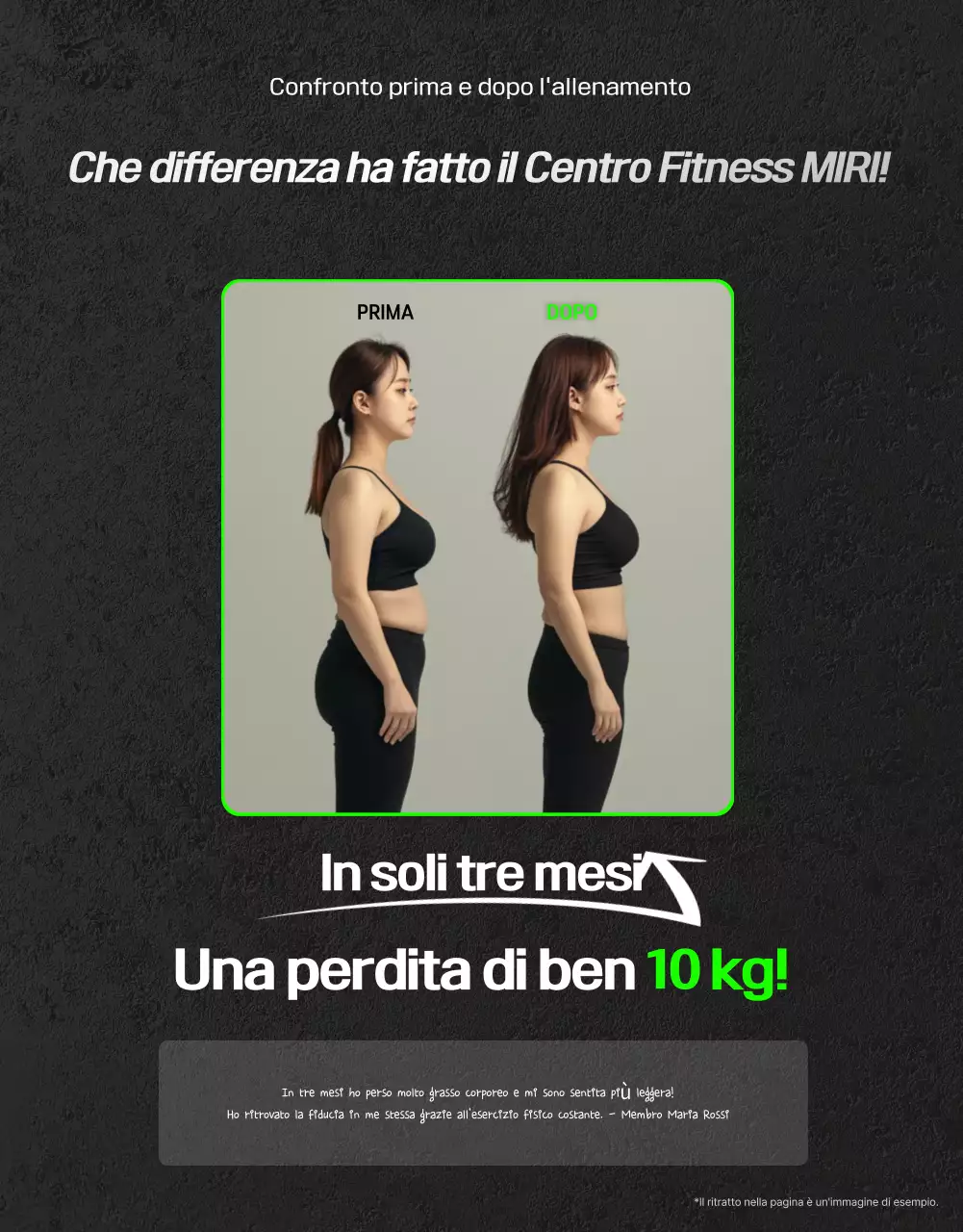 Annuncio di fitness moderno nero