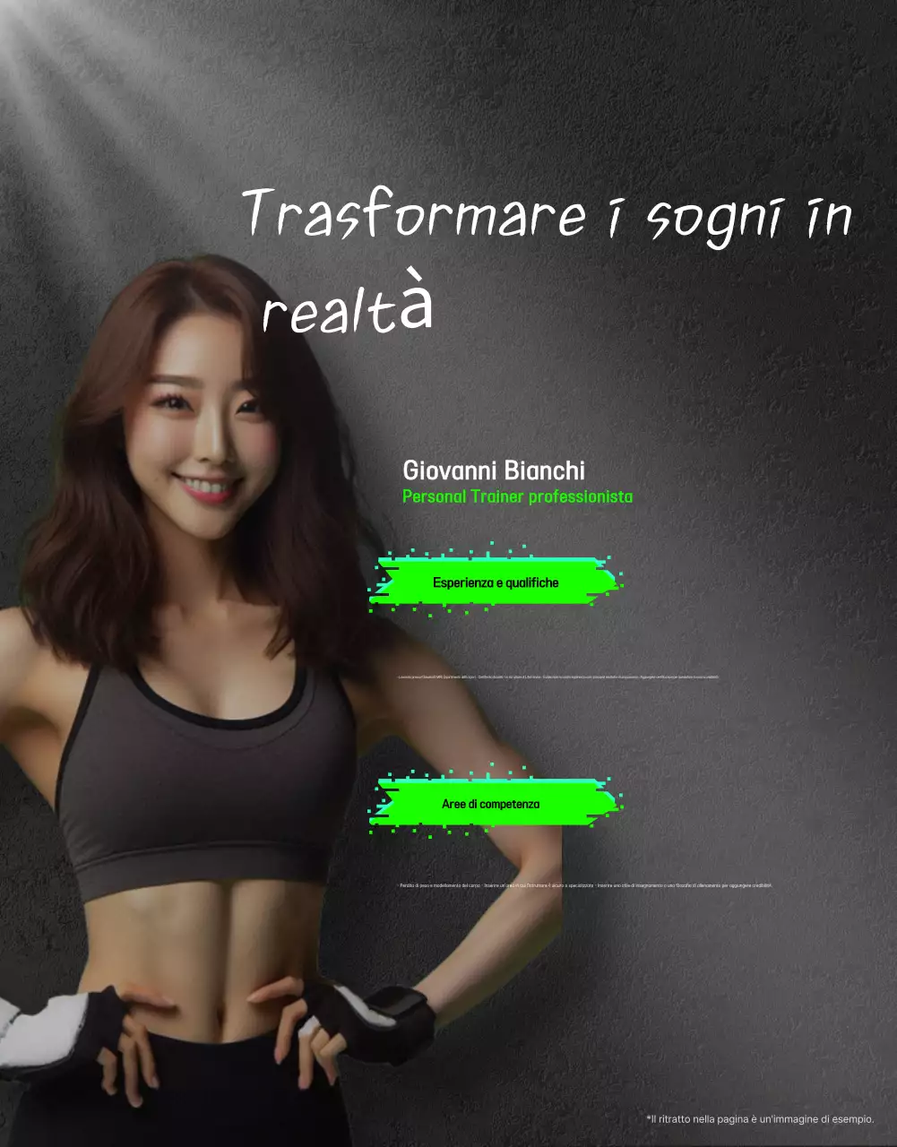 Annuncio di fitness moderno nero