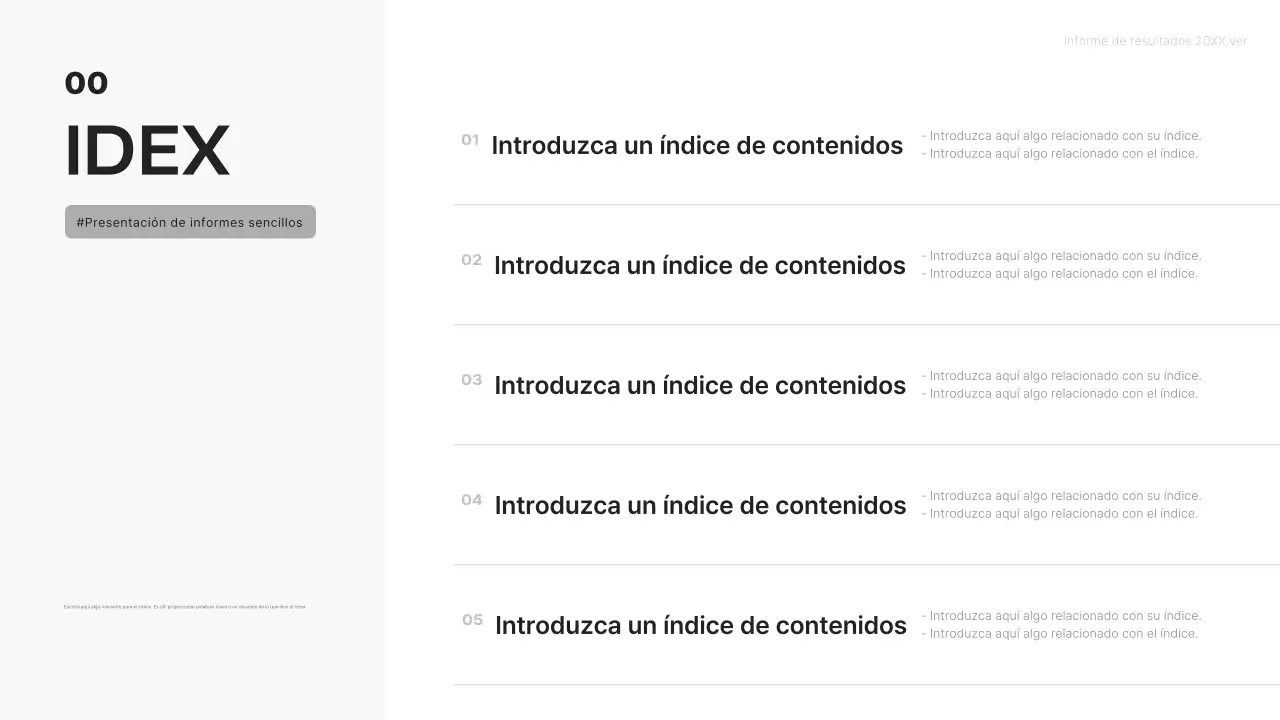 Informes empresariales minimalistas en blanco