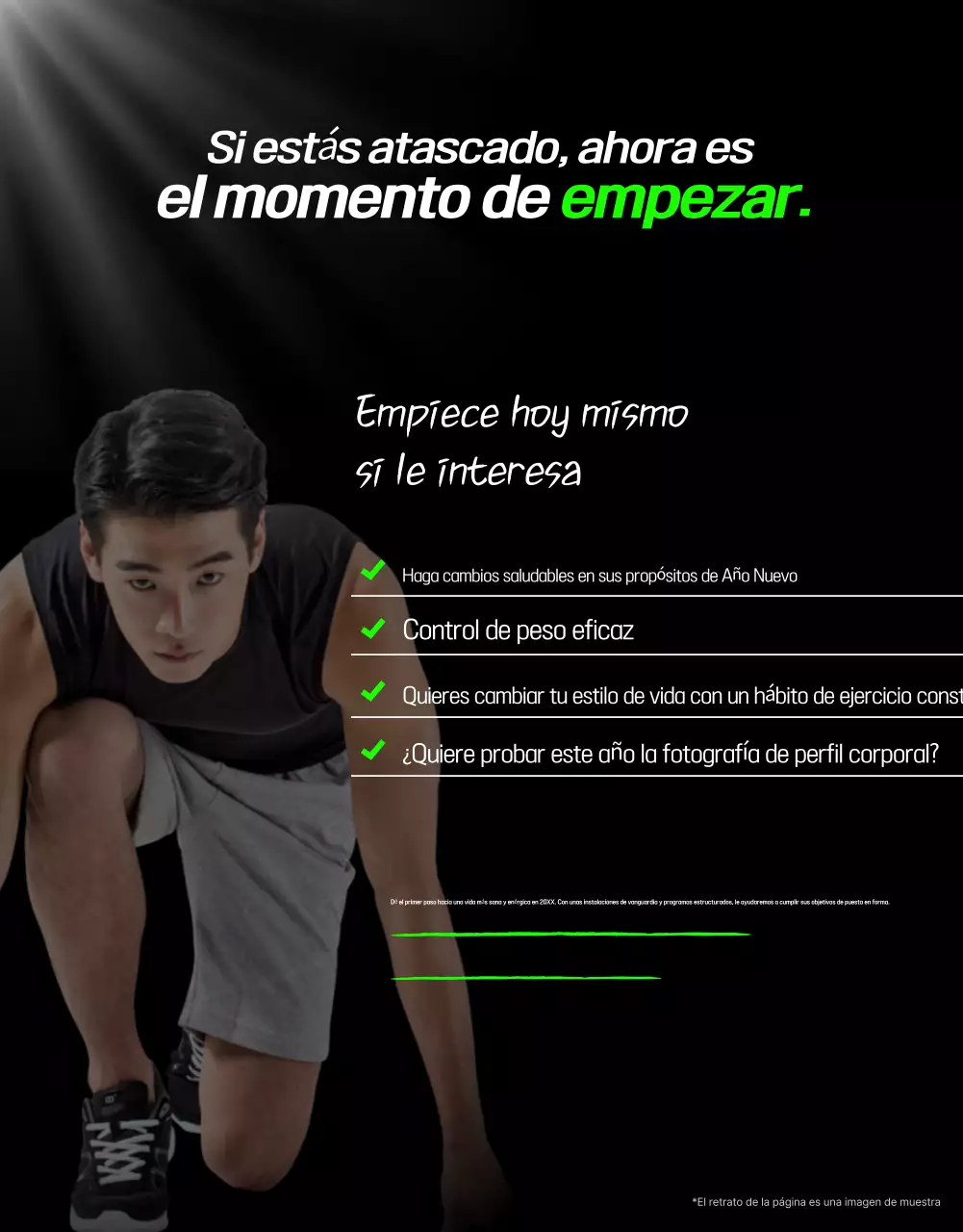 Black Modern Fitness Ad