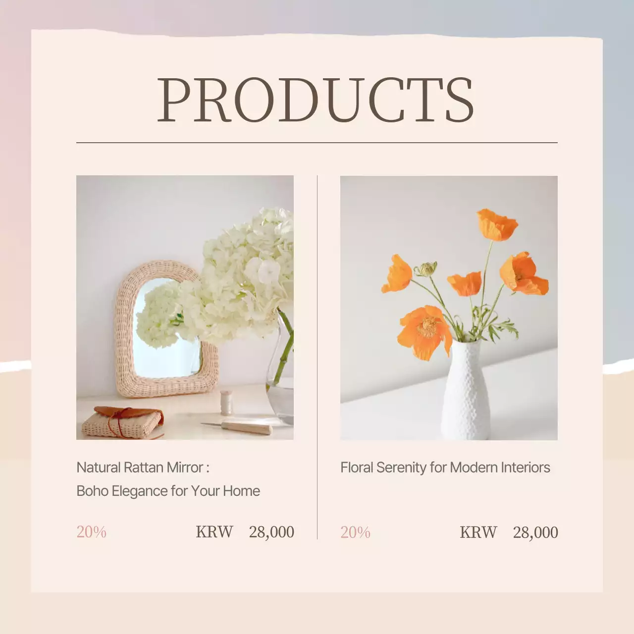 Promote your social media brand marketing with pink elegance