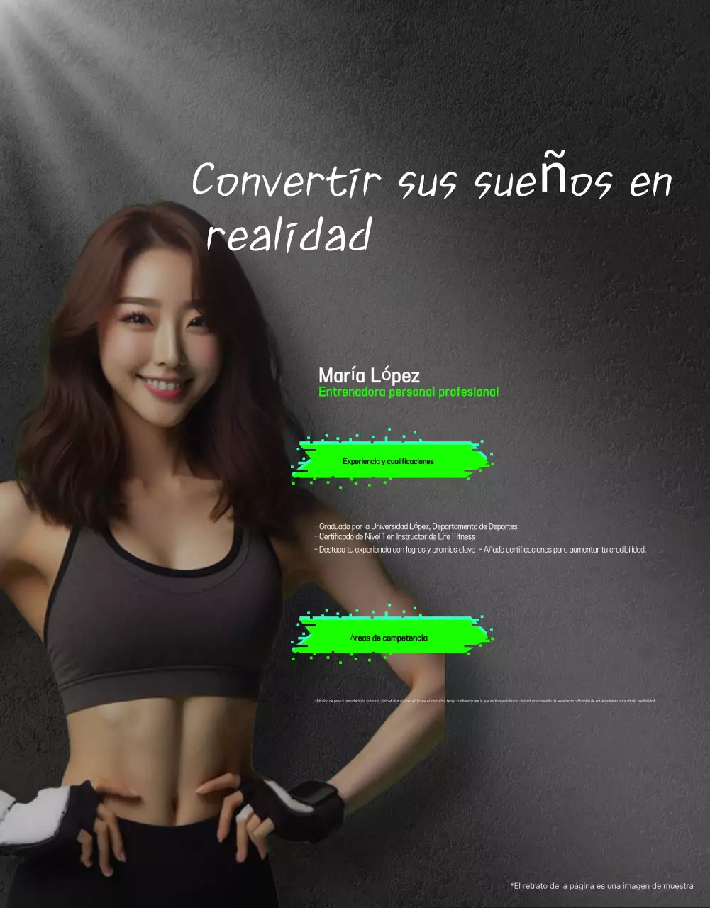 Black Modern Fitness Ad