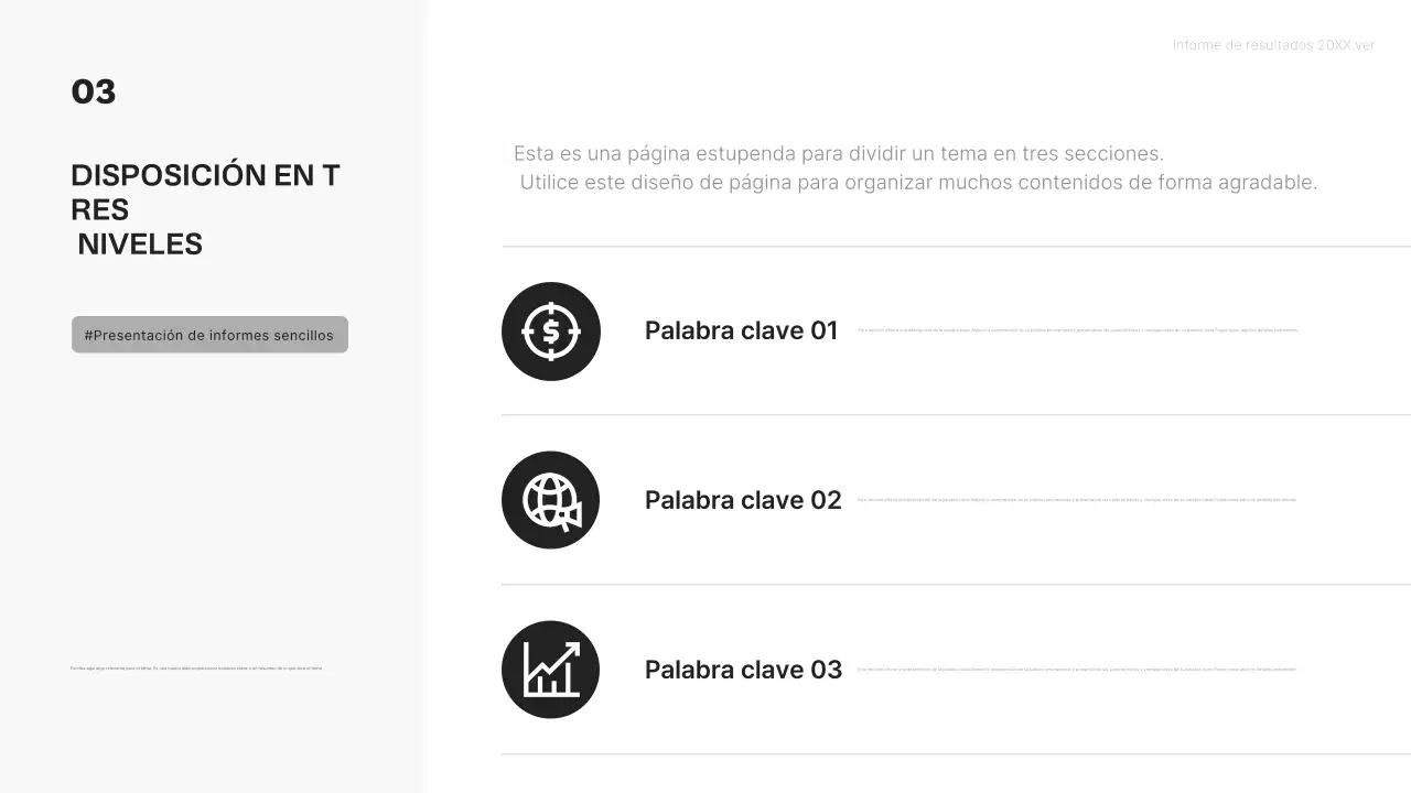 Informes empresariales minimalistas en blanco