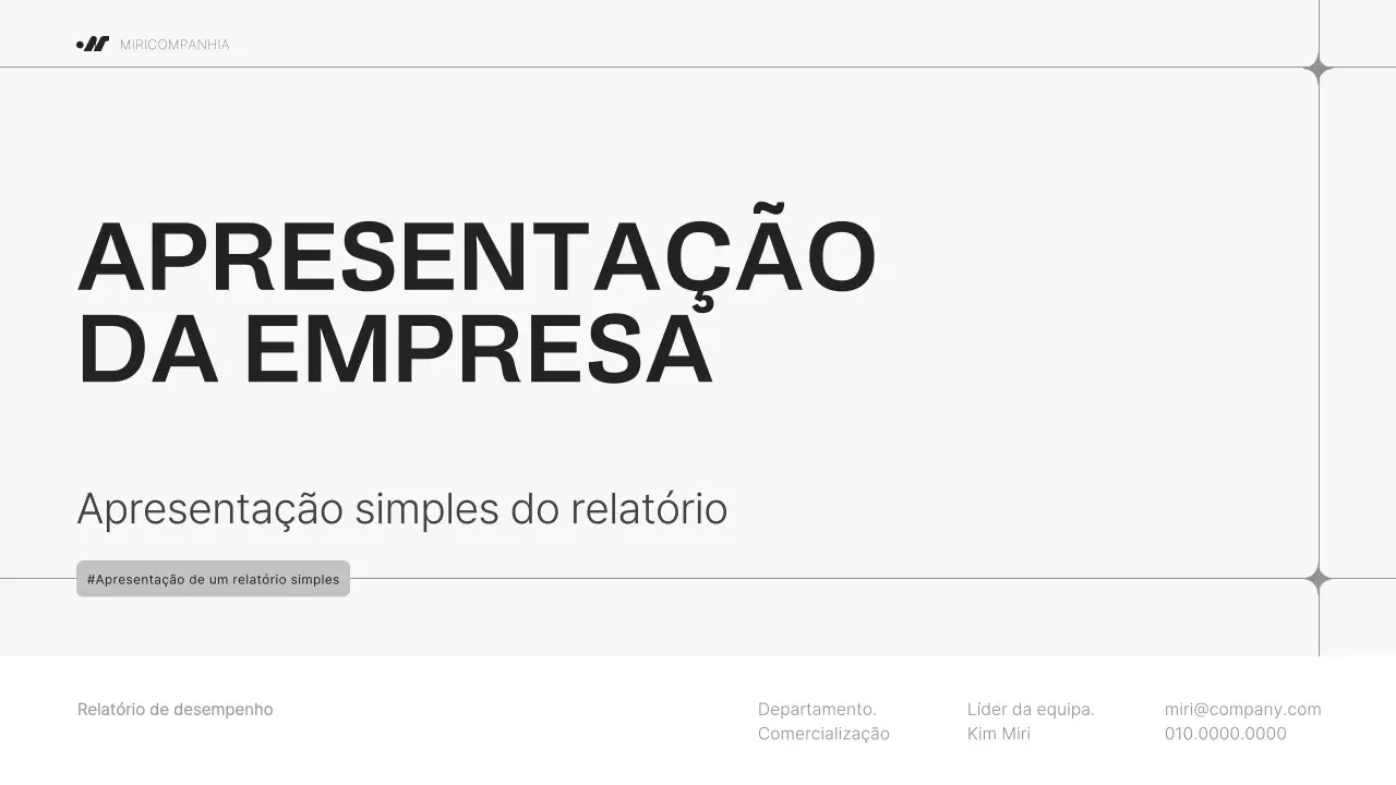 Relatórios empresariais minimalistas em branco