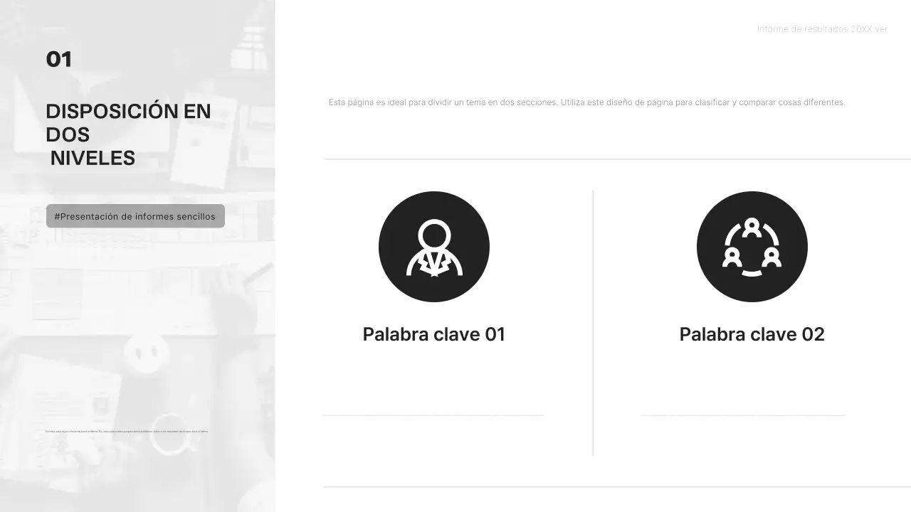 Informes empresariales minimalistas en blanco