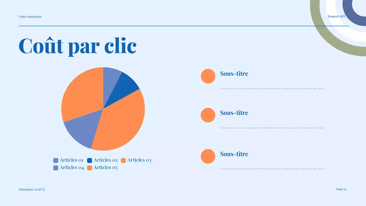 rapport de marketing blue modern