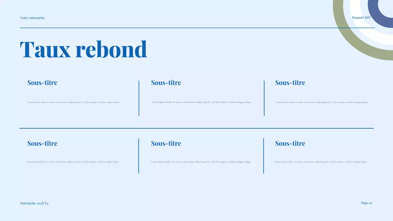 rapport de marketing blue modern