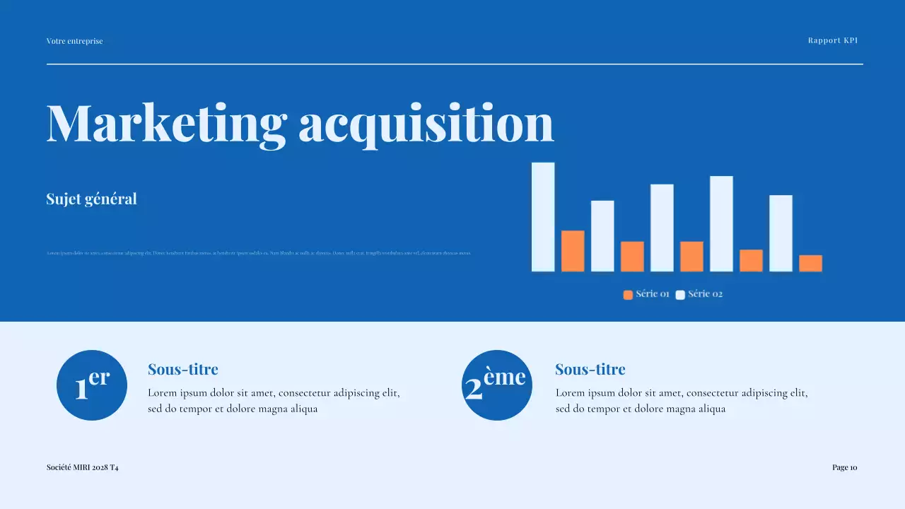 rapport de marketing blue modern