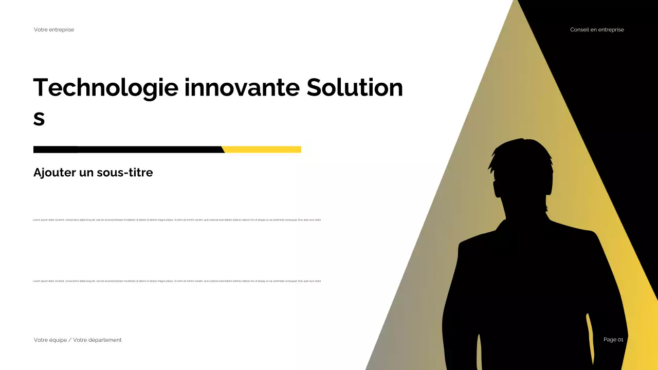 Black Yellow Modern Business Consulting Presentation (en anglais)