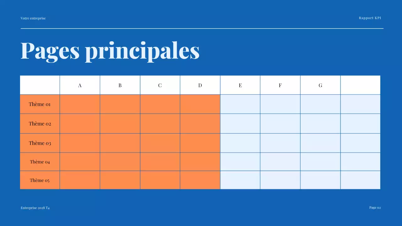 rapport de marketing blue modern