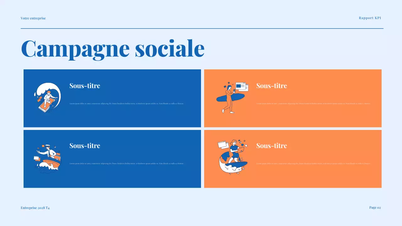 rapport de marketing blue modern