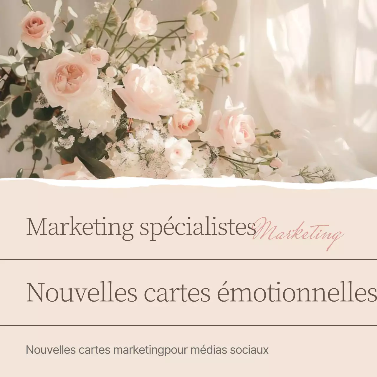 Élégant marketing de marque dans les médias sociaux en rose