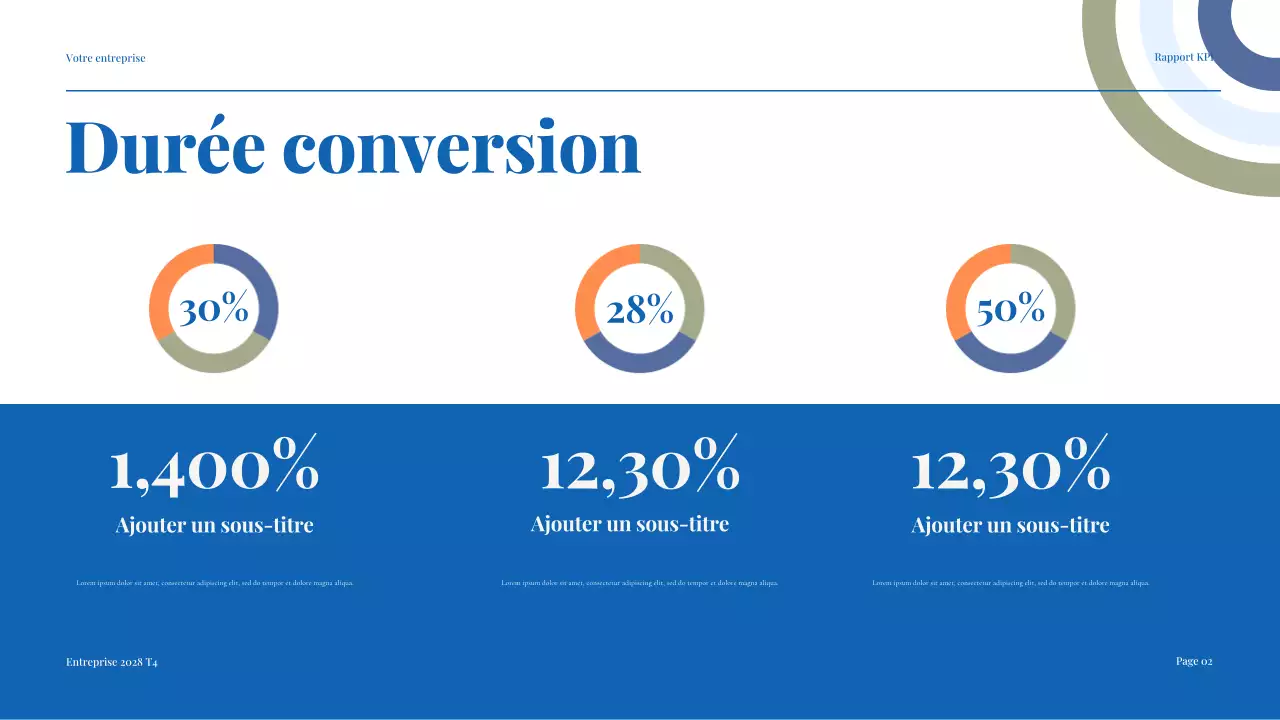 rapport de marketing blue modern