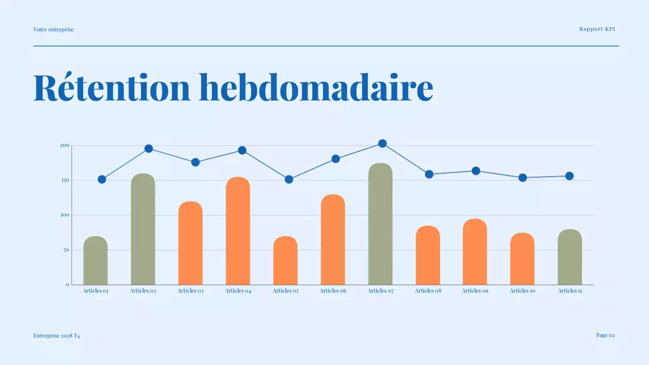 rapport de marketing blue modern