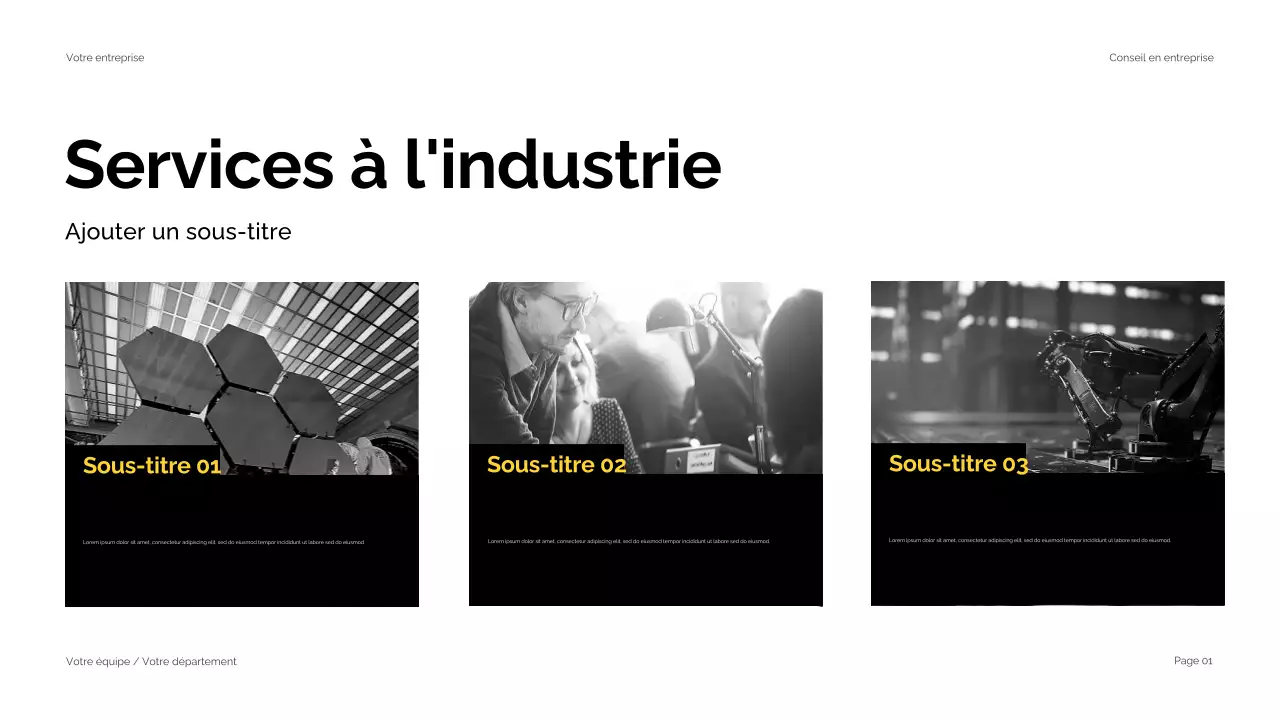 Black Yellow Modern Business Consulting Presentation (en anglais)