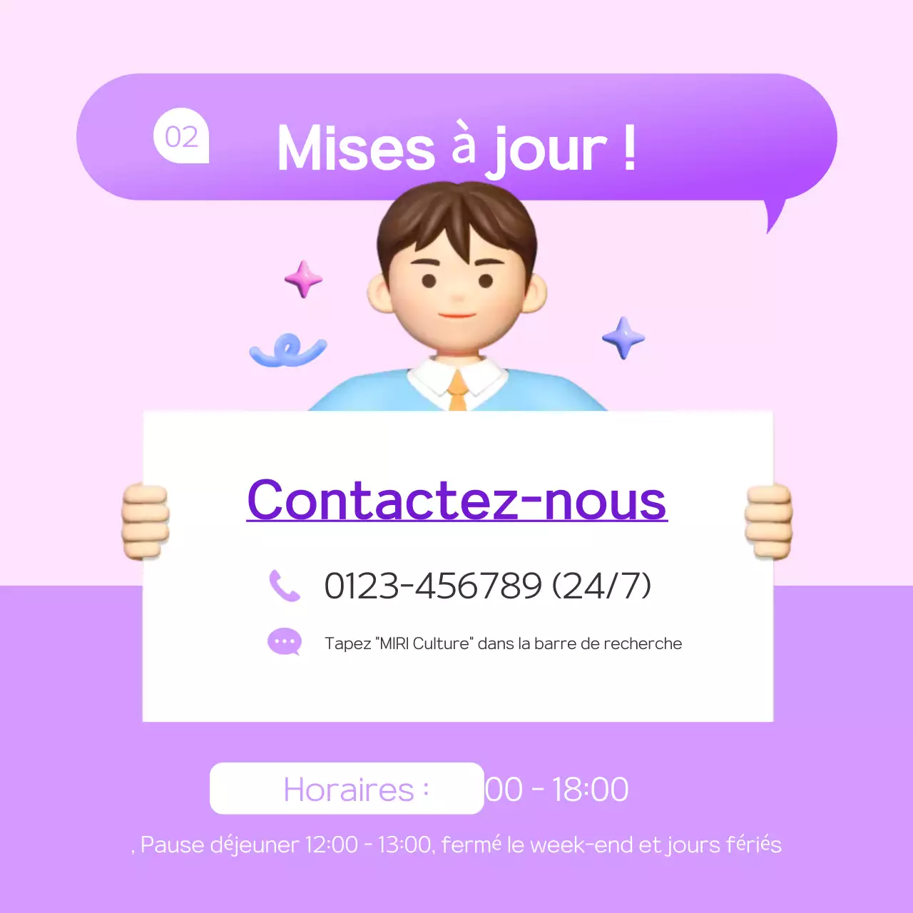 Centre d'aide Mauve Simple