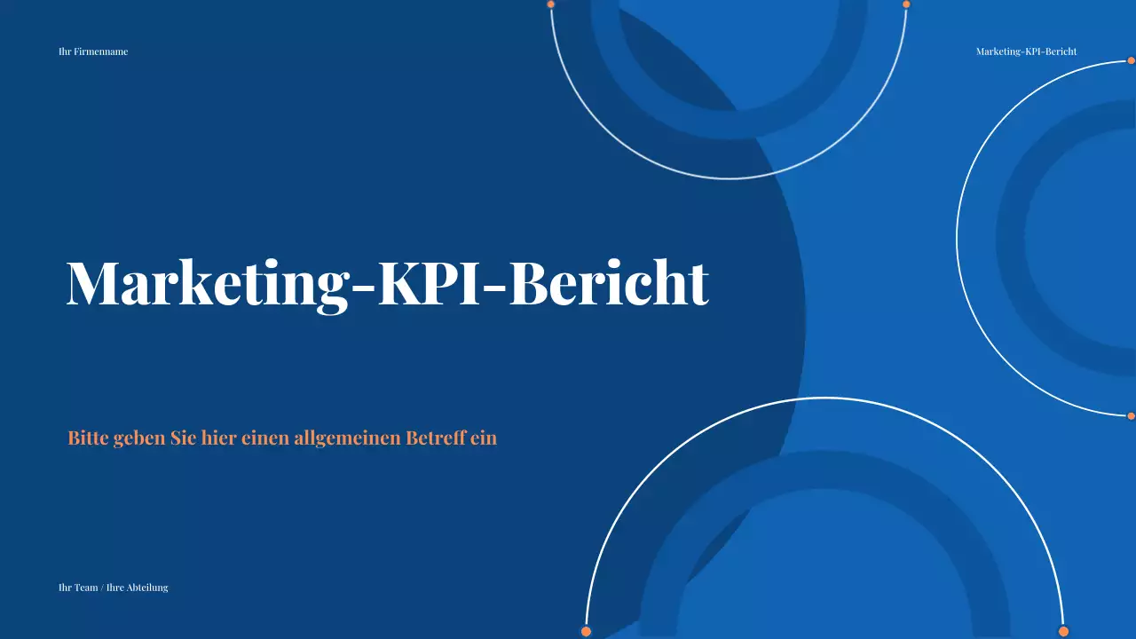 blue modern marketing report