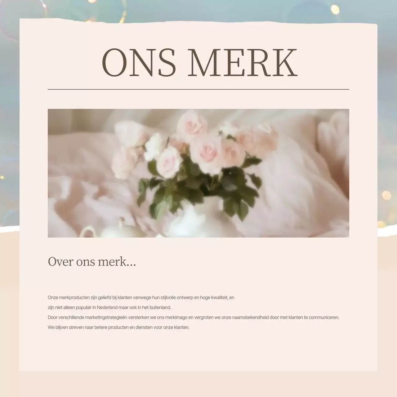 Elegante merkmarketing voor sociale media in roze