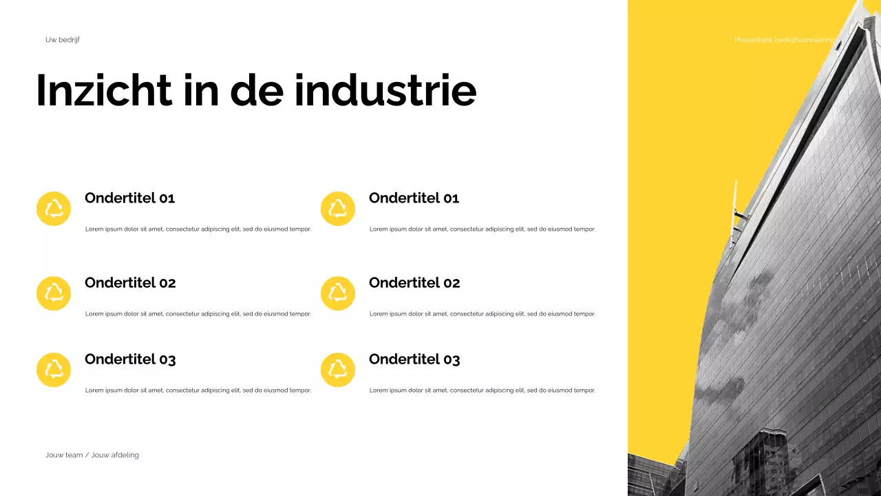 Zwart Geel Modern Zakelijk Advies Presentatie