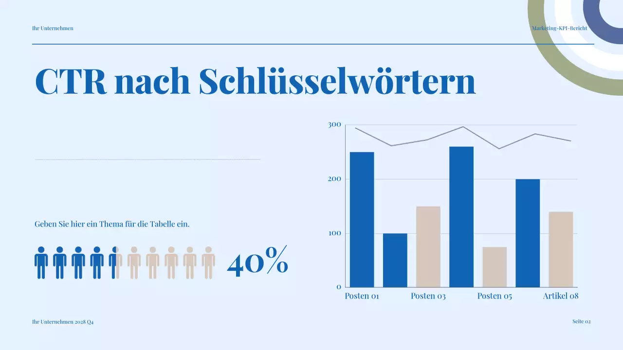 blue modern marketing report