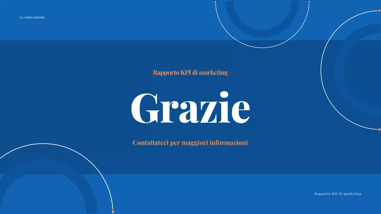rapporto di marketing blu moderno