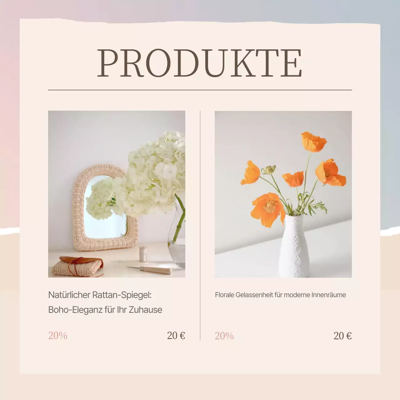 Elegantes Markenmarketing in den sozialen Medien in Rosa