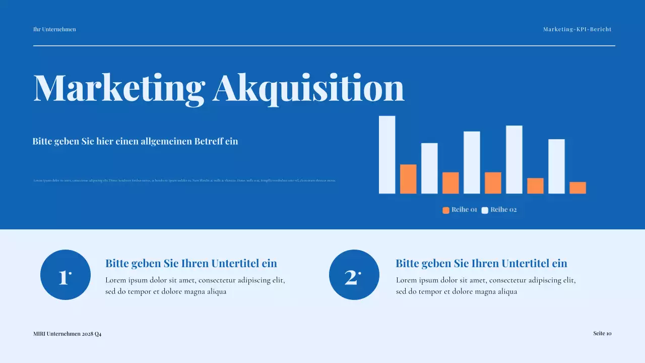 blue modern marketing report