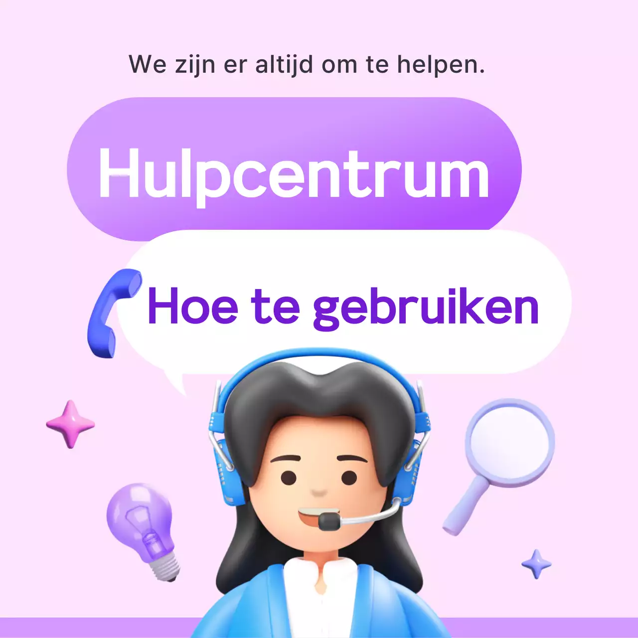 Mauve Eenvoudig Hulpcentrum