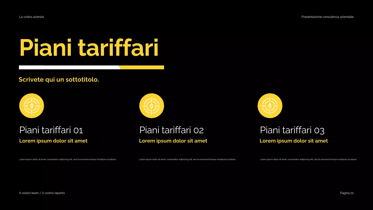 Nero Giallo Moderno Consulenza aziendale Presentazione