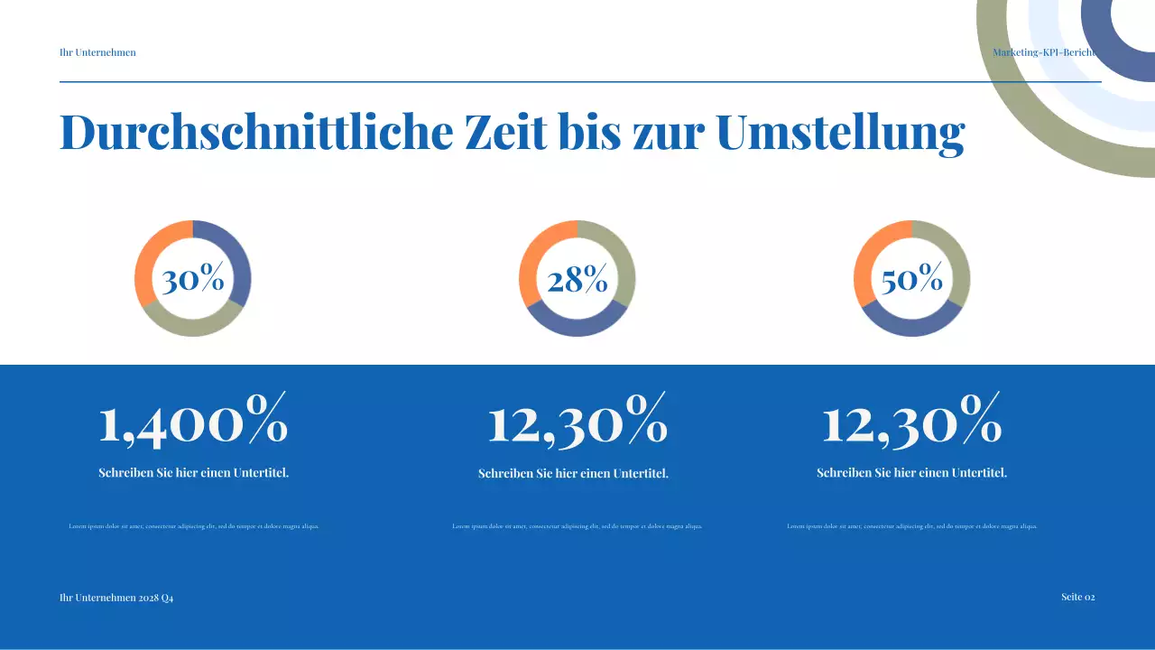 blue modern marketing report