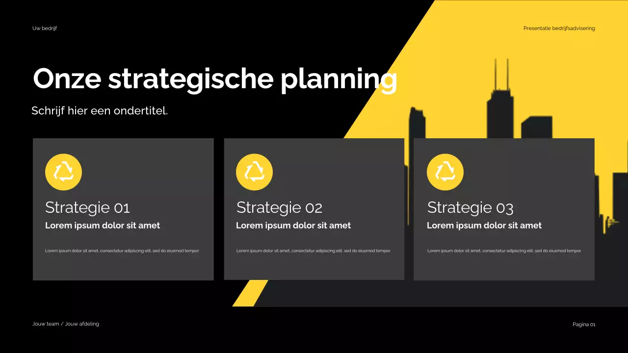 Zwart Geel Modern Zakelijk Advies Presentatie