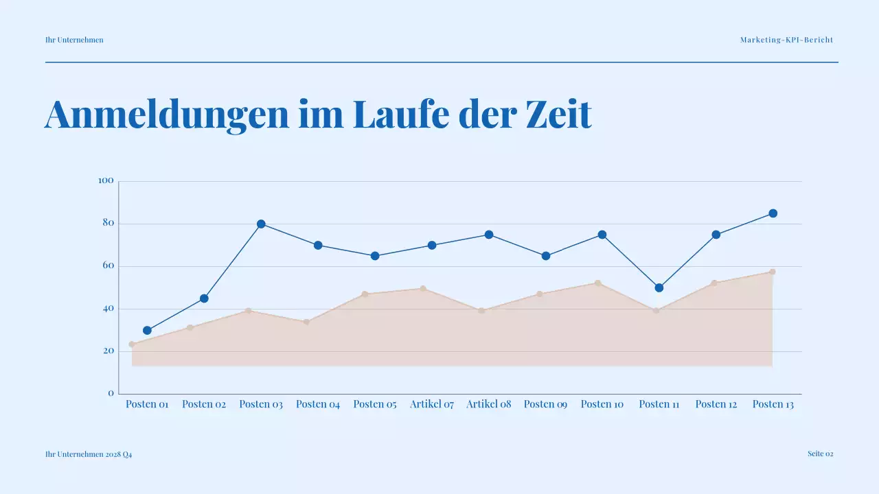 blue modern marketing report